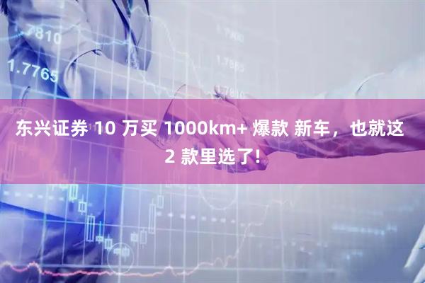 东兴证券 10 万买 1000km+ 爆款 新车，也就这 2 款里选了!