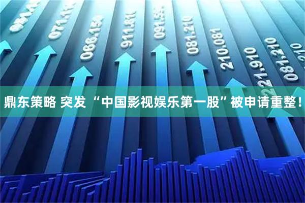 鼎东策略 突发 “中国影视娱乐第一股”被申请重整！